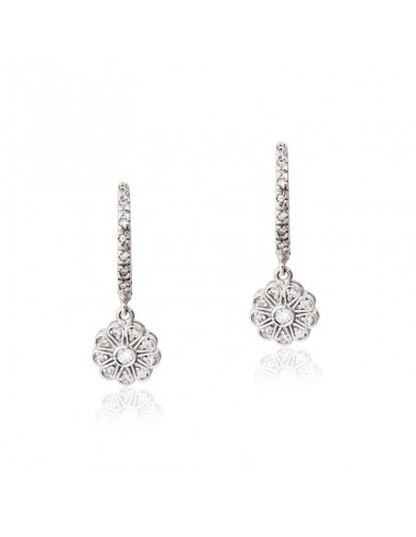 Bright Flower Earrings 0,312KT 18K White Gold