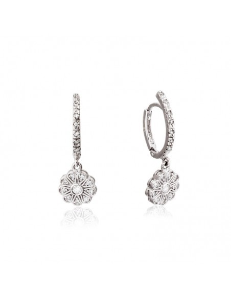 Bright Flower Earrings 0,312KT 18K White Gold